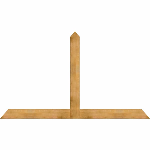 Ekena Millwork Portland Rough Sawn Timber Gable Bracket, Western Red Cedar, 96"W x 56"H x 4"D x 6"F, 14/12 Pitch GBW096X56X0406POR00RWR - main